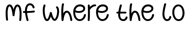 Mf Where The Lonely Ones Roam font preview